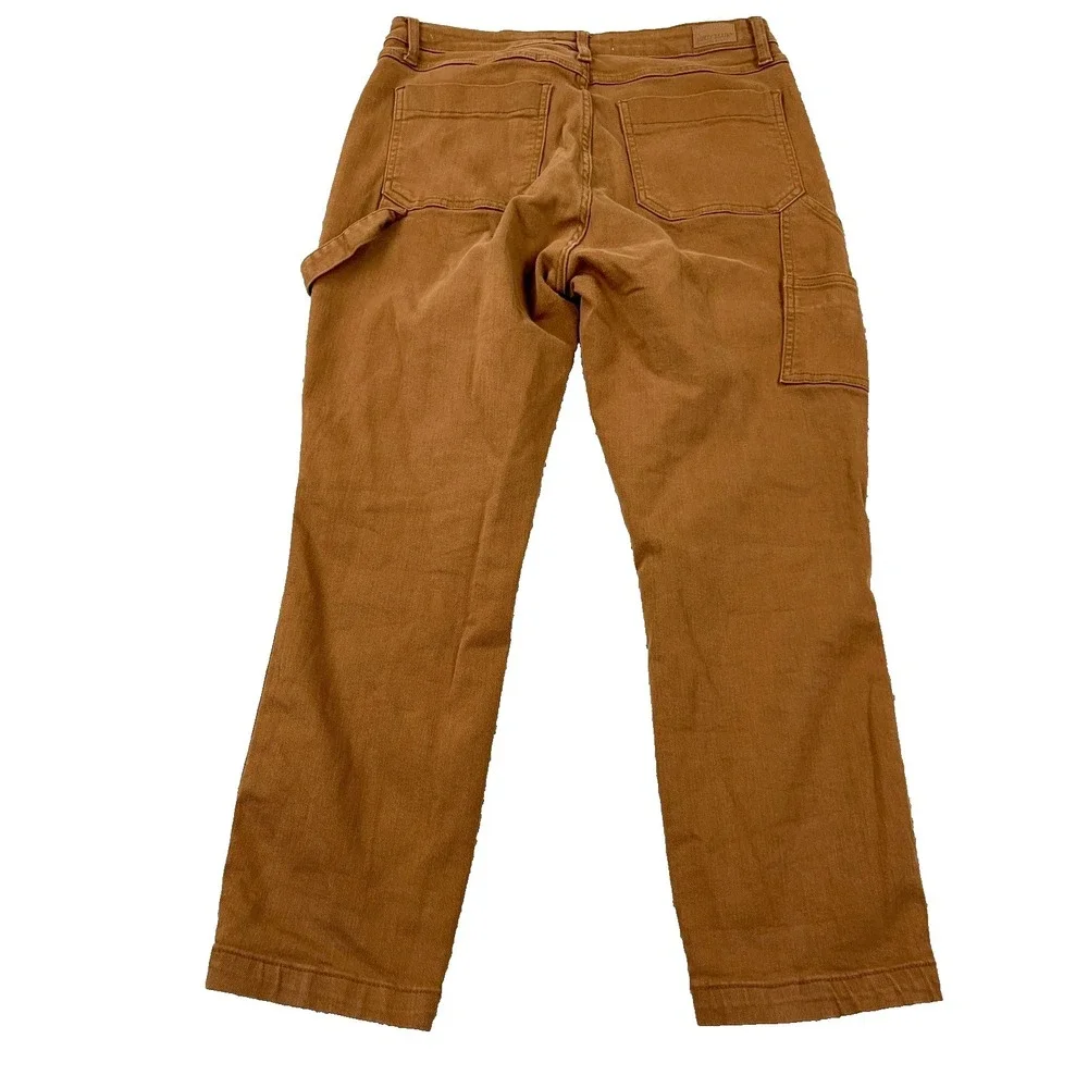Judy Blue Jeans Women 11 30 Slim Fit Carpenter Brown Denim Straight Work Wear B5